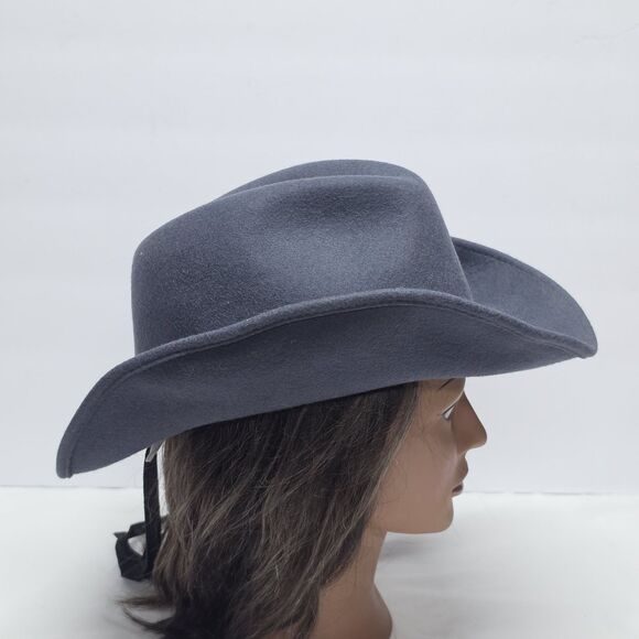 Ale by Alessandra Aurora Wool Felt Hat Smokey Blue Gray Adjustable Boho Cowgirl main image 5